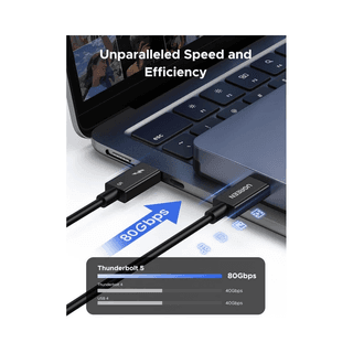 UGREEN L703, 240W, Type-C Thunderbolt 5 Cable, 1m, Black — 3