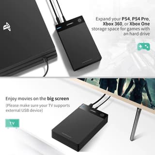 UGREEN US222 3.5" USB 3.0 Hard Drive Enclosure, Black — 4