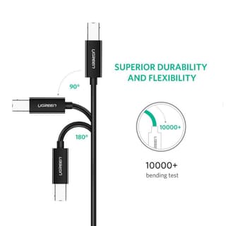 UGREEN US241, Type-C To USB-B, 2m, Black — 6