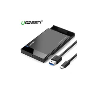 UGREEN US221, Type-C 2.5 Inches SATA III Hard Drive Box, Black