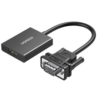 UGREEN CM513, VGA To HDMI Adapter With 3.5mm And Type-C, 0.15cm, Black