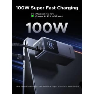 UGREEN PB723 Nexode, 20000mAh, Type-C, USB, Power Bank With Built-in Cable, Grey — 4