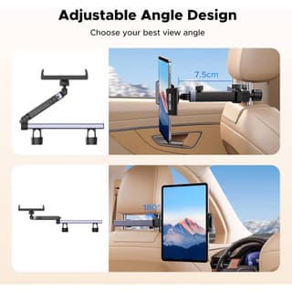 UGREEN LP904, Car Headrest Tablet Holder, Black/Grey — 2