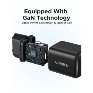 UGREEN X512, 20W, Type-C GaN Fast Charger, Black — 6