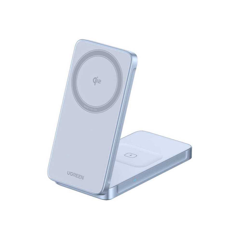UGREEN W756 MagFlow, 25W, 2-in-1 Magnetic Wireless Charger, Blue