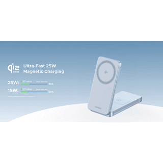 UGREEN W756 MagFlow, 25W, 2-in-1 Magnetic Wireless Charger, Blue — 5