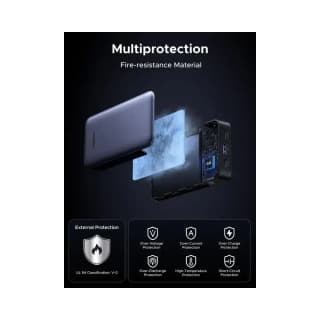 UGREEN PB532, 20000mAh, Type-C, USB, Fast Charging Power Bank, Grey — 5