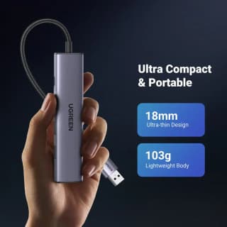 UGREEN CM475, USB, Type-C, LAN, HUB, Grey — 6