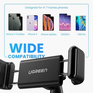 UGREEN LP189, Dashboard Snap Clip Phone Holder, Black — 6