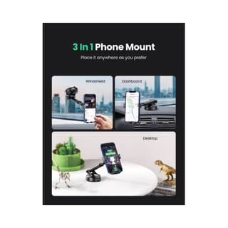 UGREEN LP200, Gravity Phone Holder With Suction Cup, Black — 6