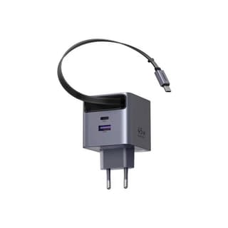 UGREEN X614, 45W, Type-C, USB, GaN Fast Charger With Retractable Cable, Grey — 2