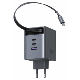 UGREEN X616, 100W, GaN Fast Charger with Retractable Cable, Grey — 2