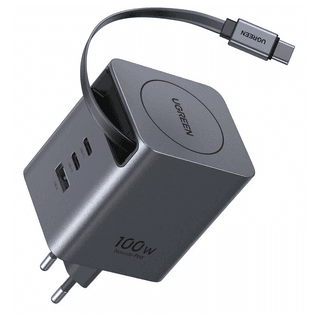 UGREEN X616, 100W, GaN Fast Charger with Retractable Cable, Grey — 4