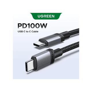 UGREEN L528, 100W, Type-C to Type-C Cable, 1m, Grey/Black — 3