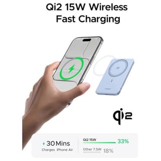 UGREEN PB580, 5000mAh, Type-C, Magnetic Wireless Power Bank, Light Blue — 4