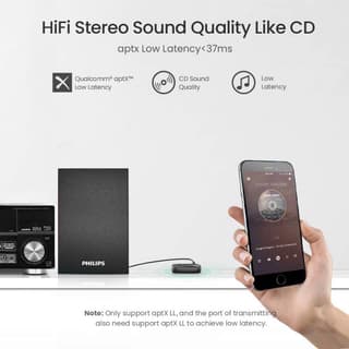 UGREEN CM279, Bluetooth 5.0, AUX, Car Adapter, Black — 5