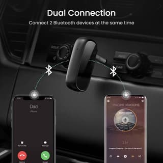 UGREEN CM279, Bluetooth 5.0, AUX, Car Adapter, Black — 6