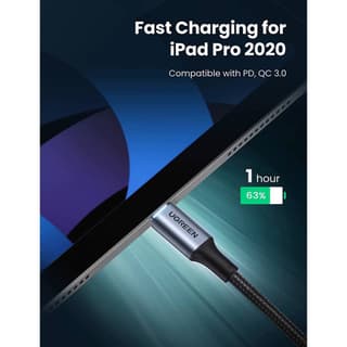 UGREEN US316 100W, Type-C to Type-C Fast Charging Cable, 1m, Black — 4
