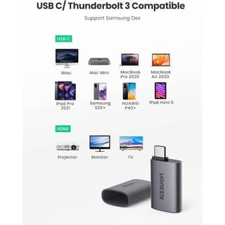UGREEN US320, Type-C to HDMI Adapter, Space Gray — 3