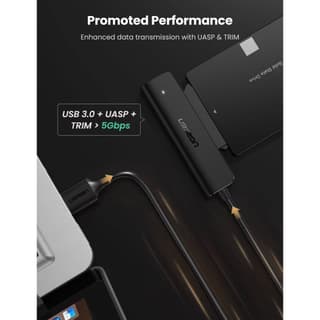 UGREEN CM321 USB 3.0 to SATA III Adapter Cable, 50cm, for 2.5" SATA SSD/HDD Black — 2