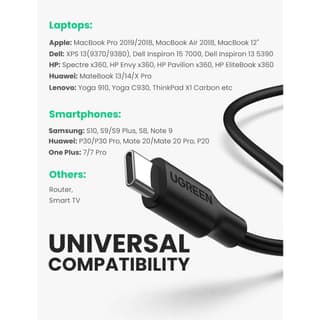UGREEN CM321, Type-C 3.0 to 2.5-Inch SATA Converter, 50cm, Black — 3
