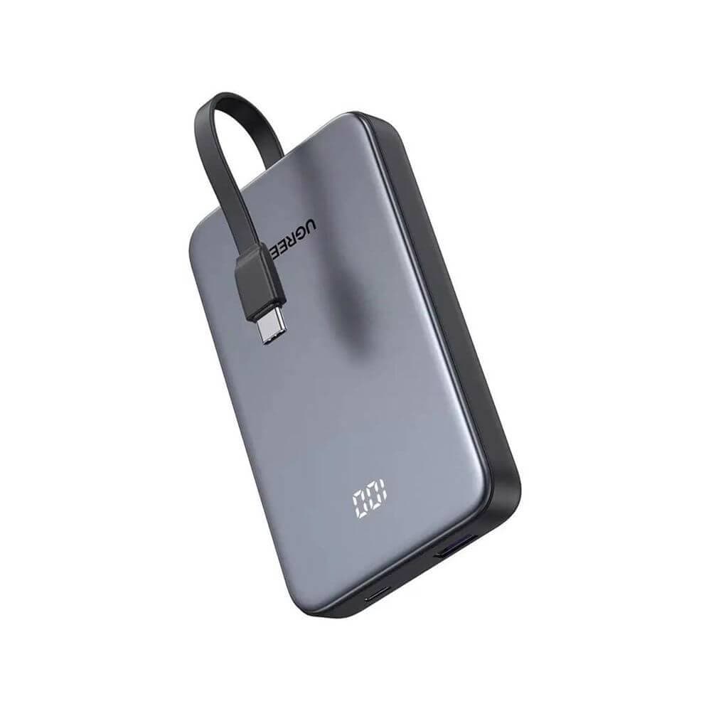 UGREEN PB526 10000mAh 20W Power Bank with Built-in Cable