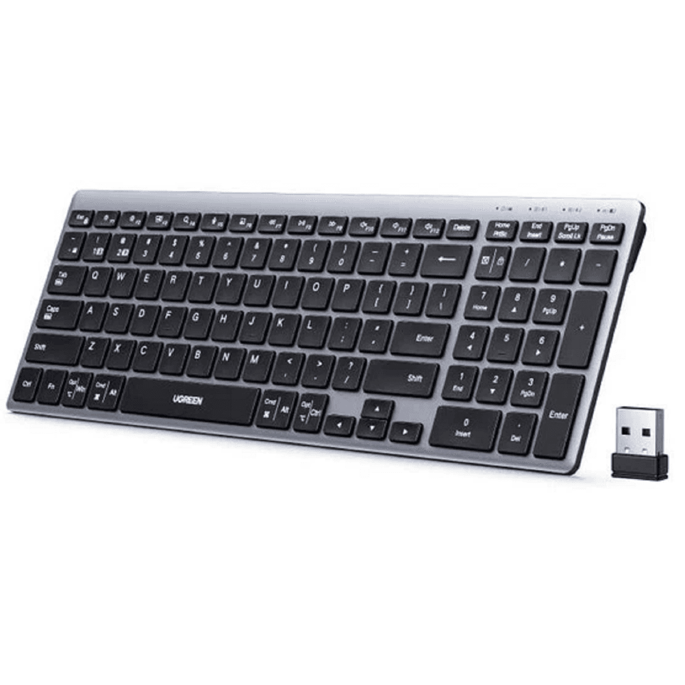 UGREEN K552, Wireless, Bluetooth, USB, Keyboard, Grey