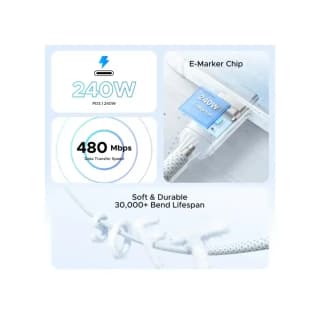 UGREEN L534, 240W, Type-C To Type-C PD Fast Charging Cable, 1m, Blue — 5