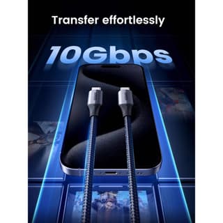 UGREEN US355, 4K Video Cable , 100W, Type-c To Type-c 3.2 Gen 2 Cable, 1m, Black — 4