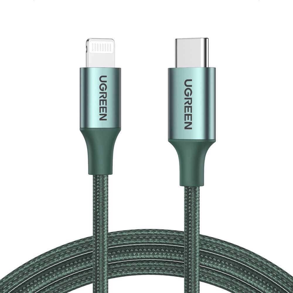 UGREEN US304, 87W, MFi, Type-C to Lightning, 1m, Midnight Green