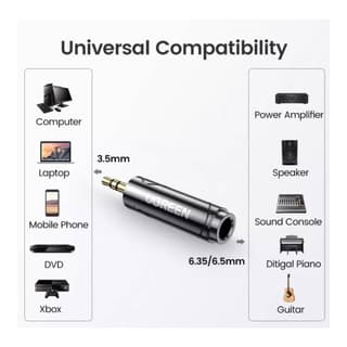 UGREEN 80730, 3.5mm to 6.35mm Audio Adapter, Silver — 5