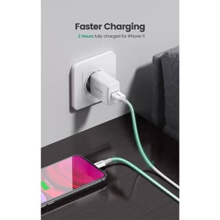 UGREEN US155, MFi, USB to Lightning, 1m, Black — 2