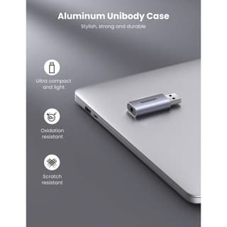 UGREEN CM383 2-in-1 USB External Sound Card, Gray — 5