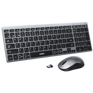 UGREEN MK552, Wireless, USB, Bluetooth, Keyboard And Mouse, Grey