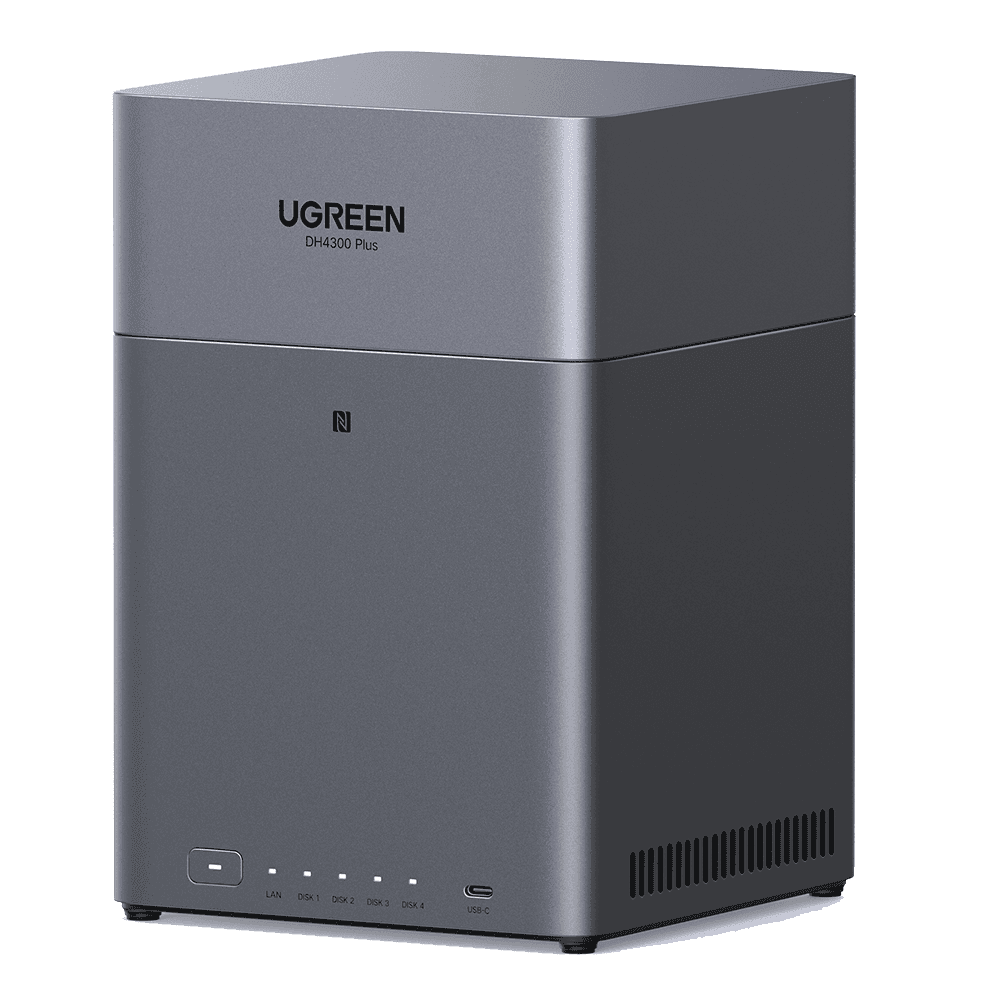 UGREEN NASync DH4300 Plus, Rockchip A76+A55, 8GB, Diskless, RJ45, USB, Type-C, HDMI, Space Gray