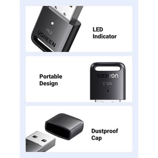 UGREEN CM591, USB Bluetooth 5.3 Adapter, Black — 4