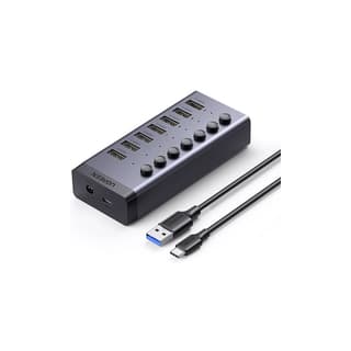 UGREEN CM481 USB 3.0 Hub With 7 Ports USB-A 12V 2A, Gray