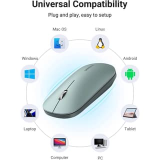 UGREEN MU001 Wireless 2.4G Slim Silent Mouse, 4000DP, Green — 6