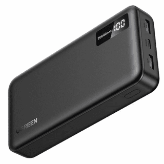 UGREEN PB312, 20000mAh, Type-C, USB, Fast Charging Power Bank, Black