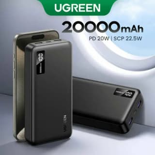 UGREEN PB312, 20000mAh, Type-C, USB, Fast Charging Power Bank, Black — 5