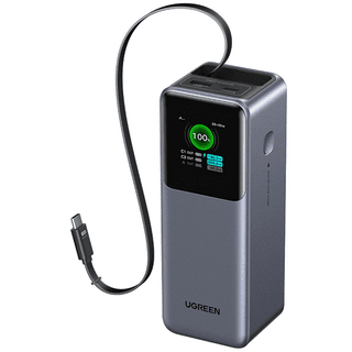 UGREEN PB726 Nexode, 20000mAh, Type-C, USB, Power Bank With Retractable Cable, Grey — 4