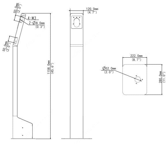 Uniview EP-S31-W-NB Wrist Temperature Installation Pole - 2