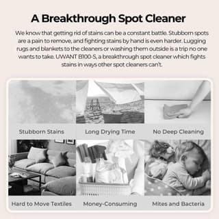 UWANT B100-S, 450W, 1.8L, Multiple Spot Cleaner, White — 6