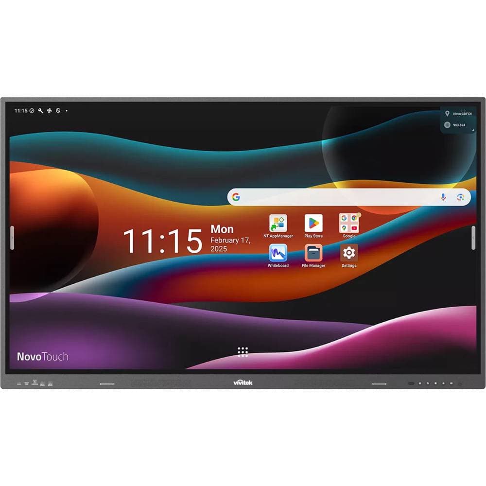 Vivitek EK657i NovoTouch, 65", Android 14, RAM 16GB, 128GB, Smart Board, Gray