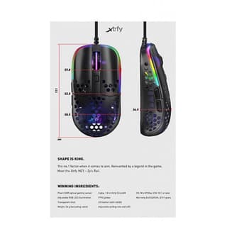 Xtrfy Gaming mouse MZ1 RGB USB Black - 7