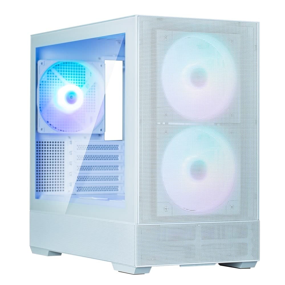 Zalman PC case P30 Air without PSU, 1xUSB3.0, 1xUSBType-C, 3x140mm ARGB, VGA 392mm, LCS ready, TG Side Panel, mATX, white