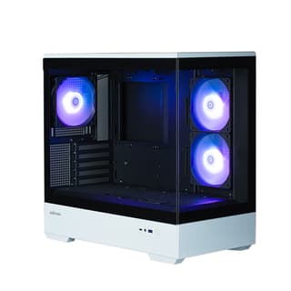Zalman PC case P30 without PSU, 1xUSB3.0, 1xUSBType-C, 3x120mm ARGB, VGA 420mm, LCS ready, TG Side Panel, mATX, black/white - 5