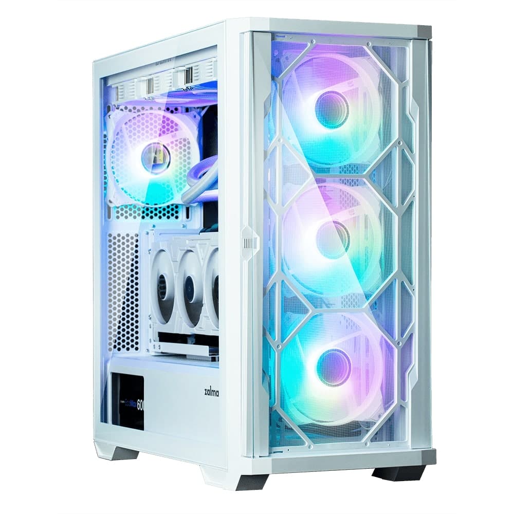 Zalman PC case Z10 Duo without PSU, 2xUSB3.0, 1xUSB Type-C, 4x120mm ARGB, VGA 395mm, LCS ready, TG Side Panel, EATX, white