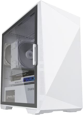 Zalman PC case Z1 Iceberg without PSU, 2xUSB3.0, 1xUSB2.0, 3x120mm, VGA 330mm, LCS ready, TG Side Panel, mATX, white