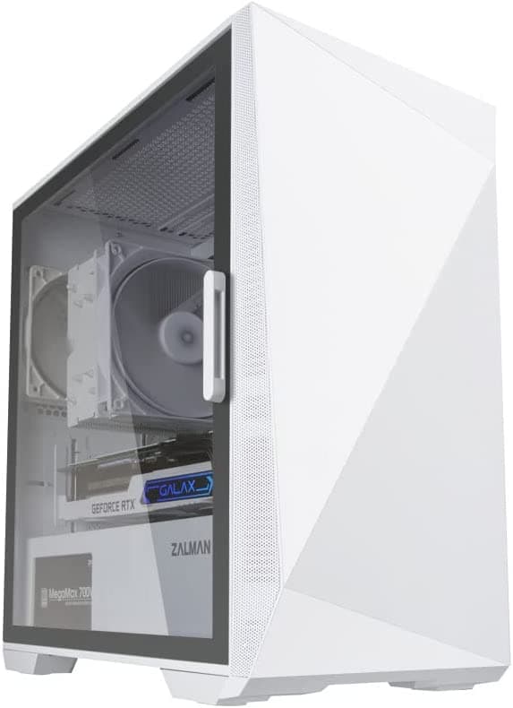 Zalman PC case Z1 Iceberg without PSU, 2xUSB3.0, 1xUSB2.0, 3x120mm, VGA 330mm, LCS ready, TG Side Panel, mATX, white